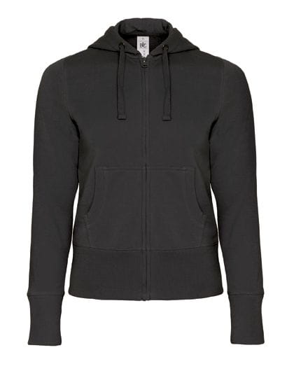 Hooded Full Zip Sweat / Women Black