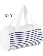 Striped Jersey Duffel Bag Sunset White / Navy