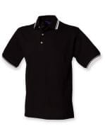 Double Tipped Piqué Polo Shirt Black / White