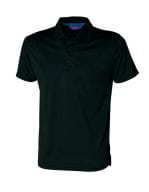 Cooltouch Textured Stripe Polo Black