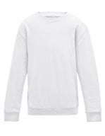 Kids` AWDis Sweat Arctic White