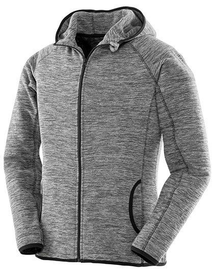 Womens Microfleece Hoodi Marl Grey / Black