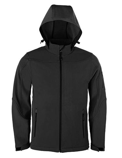 Men´s Hooded Soft-Shell Jacket Dark Grey