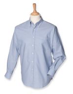 Men`s Classic Long Sleeved Oxford Shirt Blue Oxford