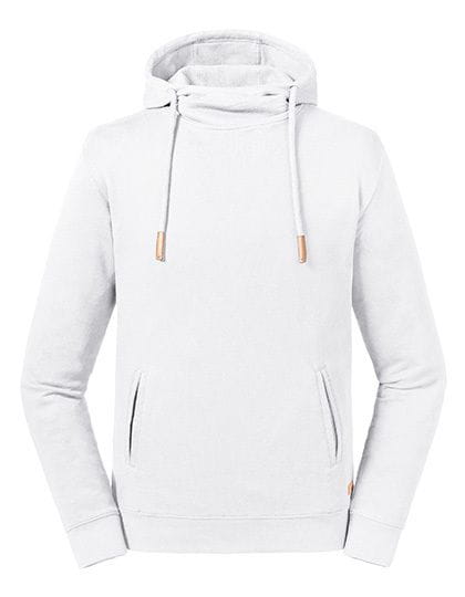 Pure Organic High Collar Hooded Sweat White