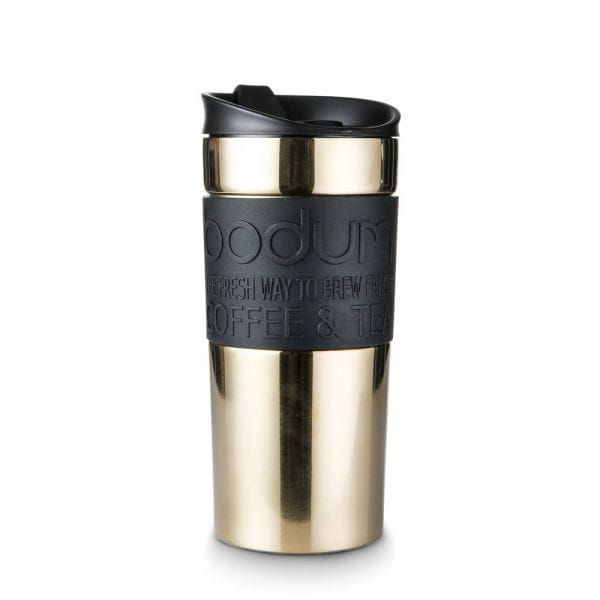 TRAVEL MUG STEEL. Reisebecher 350ml Gold