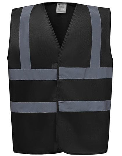 High Visibility 2 Bands & Braces Waistcoat Black