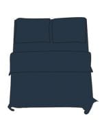 Pillow Case - 80 x 80 cm Dark Blue