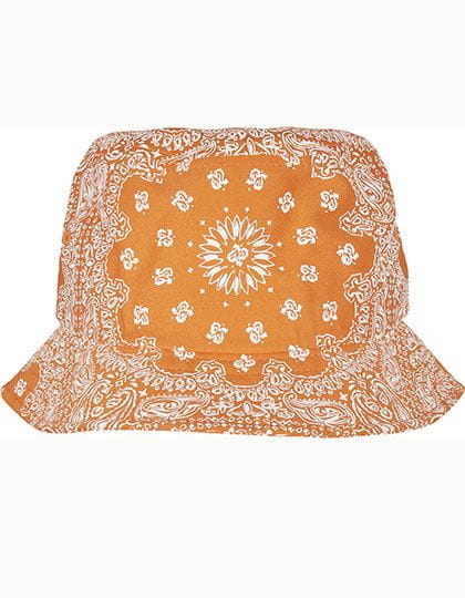 Bandana Print Bucket Hat Orange / White
