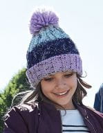 Junior Corkscrew Pom Pom Beanie