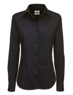 Twill Shirt Sharp Long Sleeve / Women Black