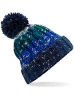 Corkscrew Pom Pom Beanie Alpine Blues