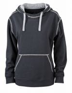 Ladies` Lifestyle Hoody Black / Grey Heather