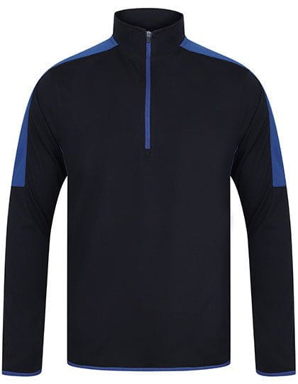 Adults` 1/4 Zip Midlayer with Contrast Panelling Navy / Royal