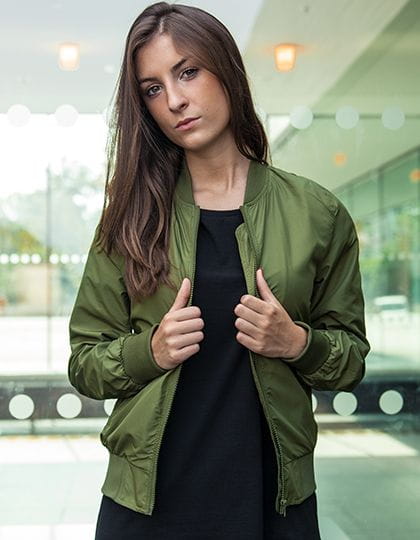 Ladies` Nylon Bomber Jacket