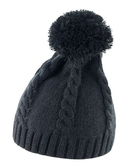 Pom Pom Beanie Black