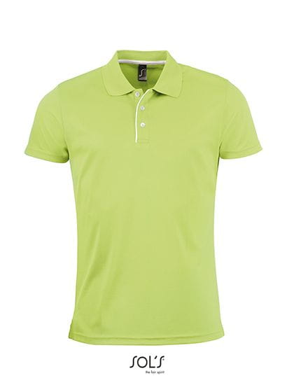 Men`s Sports Polo Shirt Performer Apple Green