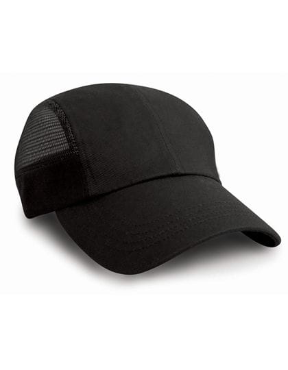 Sport Cap with Side Mesh Black