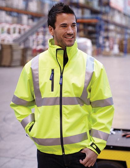 High Visibility 2 Bands & Braces Softshell Jacket