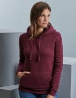 Ladies` Authentic Melange Hooded Sweat