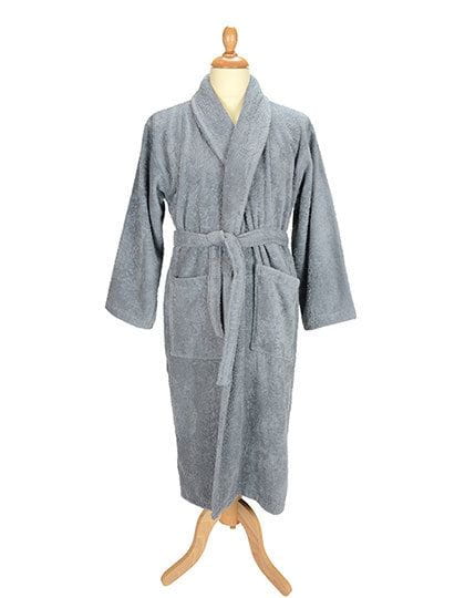 Bathrobe Shawl Collar Anthracite Grey