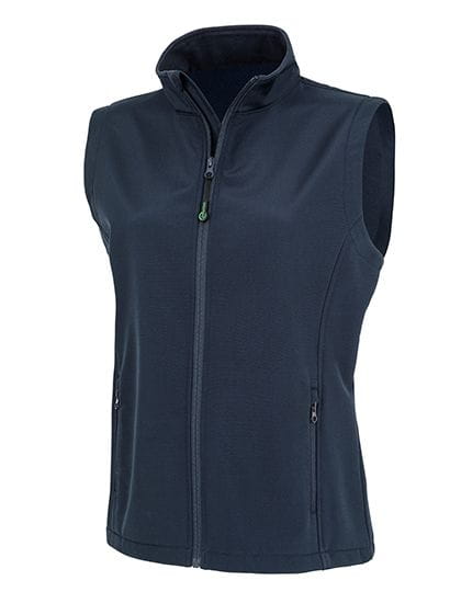 Womens Recycled 2-Layer Printable Softshell Bodywarmer Navy