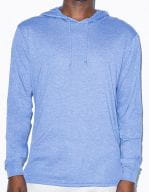 Unisex Tri-Blend Longsleeve Hoodie Athletic Blue