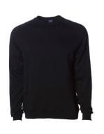 Men`s Lightweight Fitted Raglan Crew Black