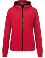 Ladies` Hooded Softshell Jacket Red / Black