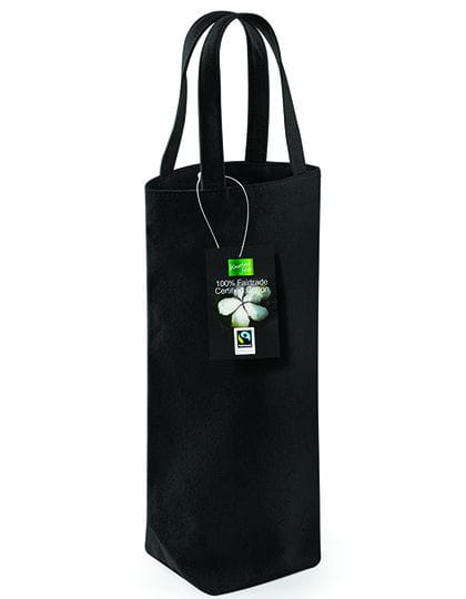 Fairtrade Cotton Bottle Bag Black