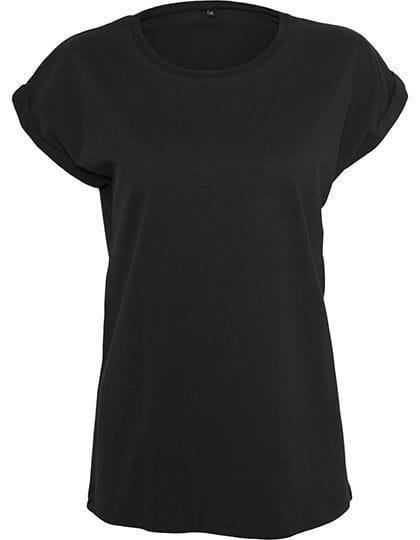 Ladies` Extended Shoulder Tee Black