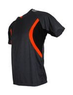 Men`s Electro Shirt Dark Grey / Black / Orange Fluor