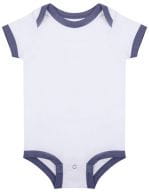 Essential Ringer Bodysuit White / Navy