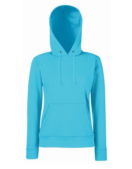 Ladies Classic Hooded Sweat Azure Blue