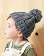 Infant Cable Knit Melange Beanie