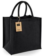 Jute Midi Shopper Black / Black