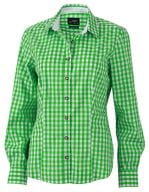 Ladies` Traditional Shirt Green / White