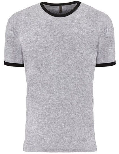 Men`s Ringer T-Shirt Heather Grey / Black