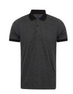 Contrast Tri Blend Polo Shirt Heather Charcoal / Black