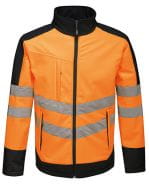 Hi-Vis Pro Softshell Jacket Orange / Navy