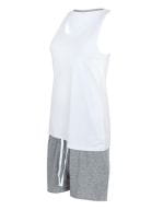 Short Pyjamas Set in a Bag White / Heather Grey