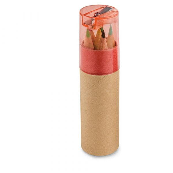 ROLS. Buntstift Schachtel mit 6 Buntstiften Rot