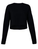 Women´s Cropped Crew Fleece Black