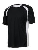Unisex Colorblock Short Sleeve Tee Black / White / Grey (Solid)
