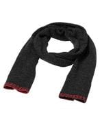 Traditional Scarf Anthracite Melange / Red