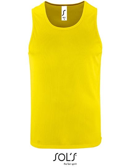 Men`s Sports Tank Top Sporty Neon Yellow