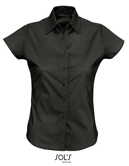 Ladies` Stretch-Blouse Excess Shortsleeve