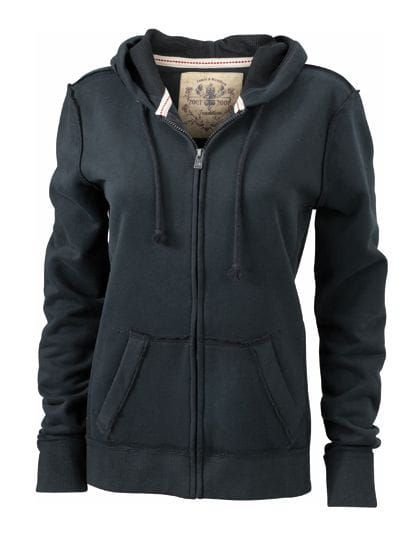 Ladies` Vintage Hoody Jacket Black