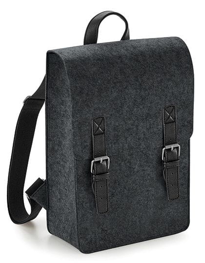 Premium Felt Backpack Charcoal Melange / Black