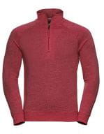 Men' s HD Quarter Zip Sweat Red Marl